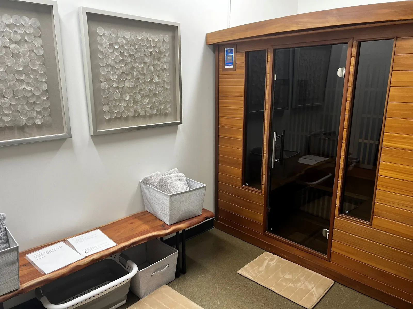 Infrared sauna suite at Elemental Esthetics in Creve Coeur, Missouri